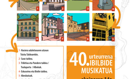 40.Urteurreneko  ibilbide  musikatua